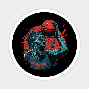 Zombie Basket Magnet